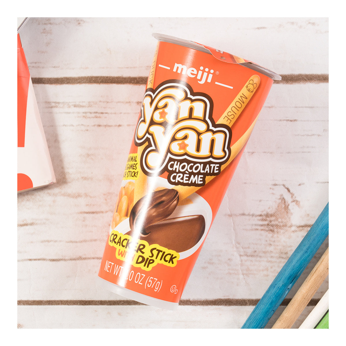 Meiji Yan Yan Chocolate Cream Dip 1.2 oz each Cup the Box Bring 10 Pieces